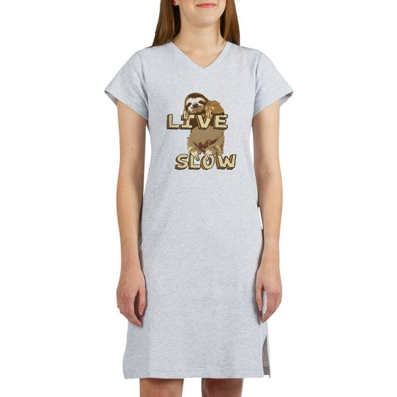 CafePress - Funny Sloth LIVE SLOW - Women's Nightshirt