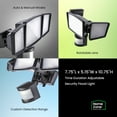thumbnail image 7 of Home Zone Security Solar Flood Lights - Motion Detection + 3500K LED, Black, 7 of 7