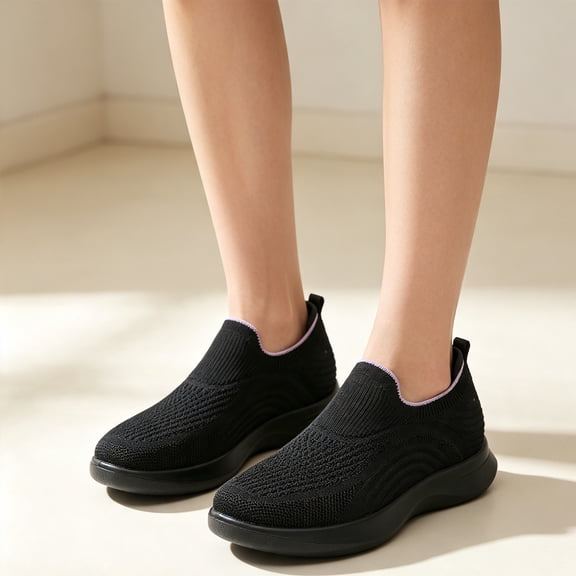 KEVCHE Womens Lightweight Slip On Tennis Running Sneakers, Comfortable Casual Walking Shoes, Breathable Shoes for Daily Wear, Versatile Sneakers for Commuting Travel Gift