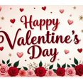 thumbnail image 4 of Valentine's Day Party Decoration Backdrop with Red Roses and Gift Box Background Hearts Banner Holiday Event Background Photo Props Romance, 4 of 4