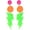 green, variant on 80s Neon Acrylic Lightning Heart Earrings Colorful Retro Earrings Glow Party Neon Accessories for Women