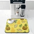 thumbnail image 2 of Yellow Pineapple Dish Drying Mat, Tropical Hawaiian Fruit Summer Exotic Absorbent Kitchen Mat, 2 of 4