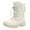 Beige, variant on Snow Boots For Women Wide Width Outdoor High Top Insulated Boots With Thick For Warmth And Comfort,Beige