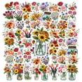 thumbnail image 3 of 35pcs-200pcs Decorative Floral Stickers Bouquet Nature Stickers Garden Stickers for Laptops Notebooks Guitars, 3 of 9