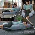 thumbnail image 5 of Numweitong Pregnancy Pillows Cover for Sleeping - U Shaped Full Body Maternity Pillow Cover - Support for Back, Legs, Belly, Hips - Pregnancy Pillow Cover for Women, 5 of 8