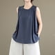 thumbnail image 5 of Xuyuer Women Sleeveless Sweater Tank Round Neck Casual Geometric Knit Sweater Top Women's Floral Print Tunic Tank Tops Blouse Shirts Loose Fit Graphic Tees Summer Vintage Tank Tops 2026, 5 of 7