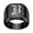 Black B, variant on Cursive Initial Rings for Women Men Letter Alphabet Signet Stainless Steel Square 18mm Engraved Elegant Simple Dainty Personalized Gift Jewelry Gold T 6