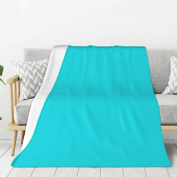 Rateoe Aqua Pattern Flannel Throw Blanket, Ultra-soft Blanket for Bed, Couch, Car, Hypoallergenic Anti-pilling blanket-40"x30"(Vertical)