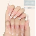 Jungdeepe Nail 120 Pieces Boxed Transparent Water Tube Nail Transparent Nail Nails Full Coverage
