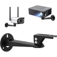 thumbnail image 2 of Mini Projector Wall Mount Universal Metal Projection Rotatable 360° Bracket Holder for YG400 RD805 Camera CCTV IP Camera,1 x Projector mount bracket 1 set installation accessories,Black, 2 of 8