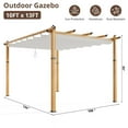 thumbnail image 2 of Danolapsi Outdoor Pergola 10 x 10ft Aluminum Pergola, Outdoor Shelter Modern Design with Adjustable Roof Sun Shade Pavilion Grape Trellis Grill Gazebo for Gardens, Patios, Garden Yard, Poolside, Deck, 2 of 6