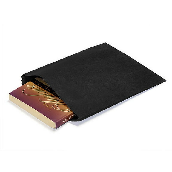 Pack of 1000, Solid Black Merchandise Bags 8.5 x 11" for Holiday, Party, Special Occasion