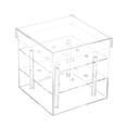 thumbnail image 4 of Florero de acrílico transparente, organizador de maquillaje y cosméticos, caja de almacenamiento de flores inmortales 9 hoyos, 4 of 9