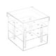 thumbnail image 4 of Florero de acrílico transparente, organizador de maquillaje y cosméticos, caja de almacenamiento de flores inmortales 9 hoyos, 4 of 9