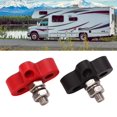 thumbnail image 1 of Battery Power Stud B,Automotive Battery Terminals,48V Battery Power Stud Red and Black Stainl Steel Post Single Stud Bus Bar Terminal Block for RV Truck Boat 38in M10, 1 of 8