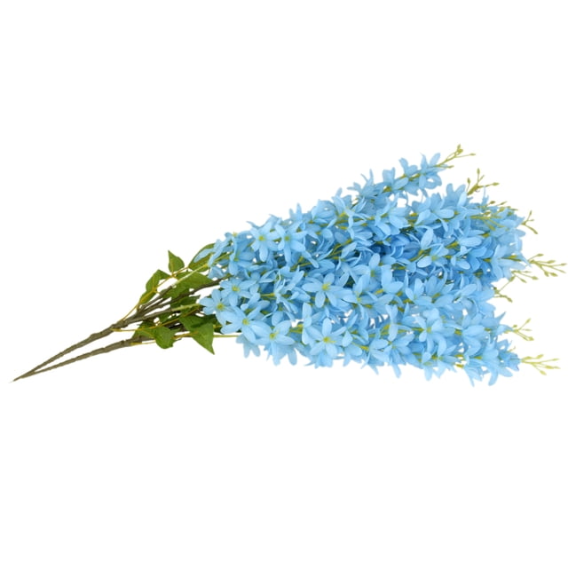 2pcs Artificial 5-Tenedor colgante de pared de de de la Inicio Decoración de Azul
