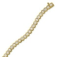thumbnail image 2 of 14K Yellow Gold Round Diamond Circular Style Tennis Bracelet, 2 of 4