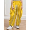 thumbnail image 7 of renvena Boys Satin Dhoti Pants Casual Baggy Trousers for Halloween Theme Party Gold 6, 7 of 7