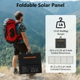thumbnail image 2 of MHPOWOS Portable Foldable 220W 40V Solar Panel IP67 Waterproof Solar Panel Kit with Adjustable Kickstand for Power Station Camping Home Backup Off Grid System, 2 of 8