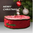 thumbnail image 6 of Anhility Christmas Wreath Storage Container, 24in Red Waterproof Wreath Box with Clear Window, Dual Zippers and Sturdy Handles, Holiday and Seasonal Wreath Storage Boxes, 6 of 8
