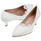 thumbnail image 4 of EeaseMX 1 par de zapatos de tacón alto con encaje puntiagudo para novia, sexys, para boda (blancos), 4 of 7