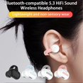 thumbnail image 2 of Auriculares deportivos M-s8 de conducción ósea con clip para la oreja, resistentes al agua, compatibles con Bluetooth, sonido de alta fidelidad 5.3, inalámbricos, para el hogar, color negro, 2 of 5