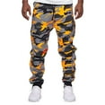 thumbnail image 2 of Glisme Pants For Mens Straight Leg Elastic Waist Relax Fit Camouflage Jogger Trousers Leisure Daily Wear 3Xl Orange, 2 of 6