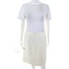 Pre-owned|Escada Womens Textured Knit Lined A Line Skirt Cream Size 38