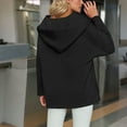 thumbnail image 4 of Womens Casual Hoodies Sexy Deep V-Neck Pullover Top Classic Solid Long Sleeve Hooded Sweatshirts Oversized Loose Fits 2025 Fall Fashion Outfit, 4 of 5