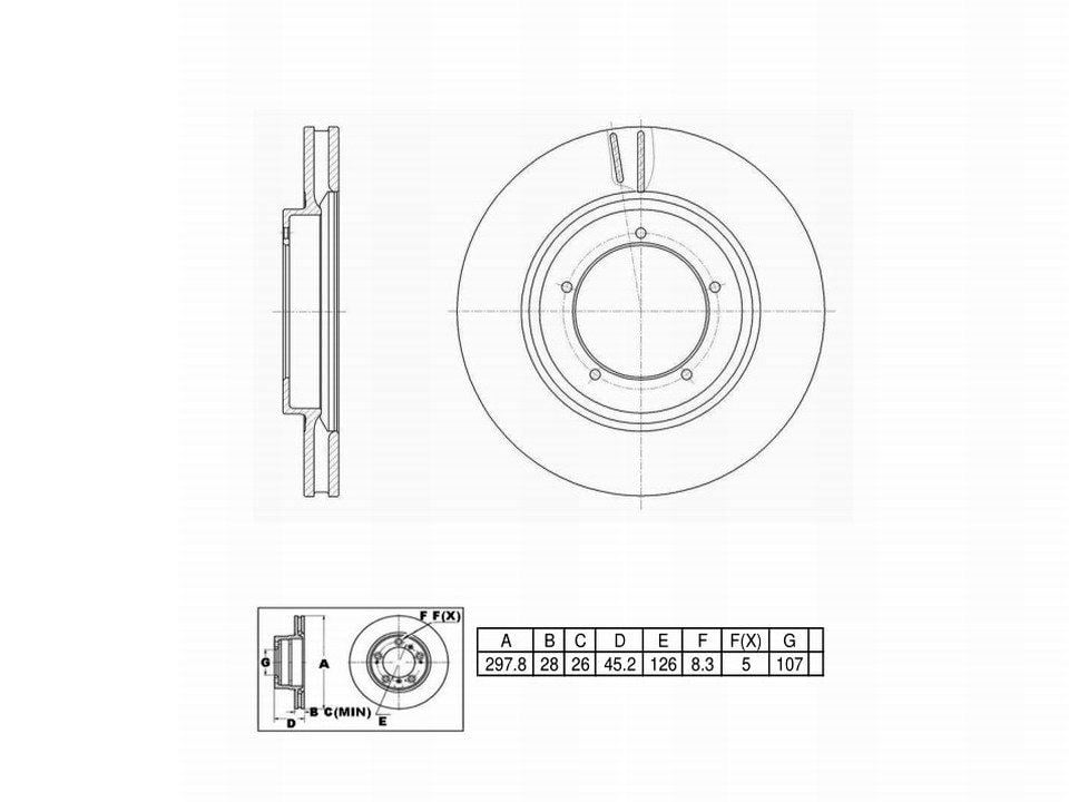 Winstop Brake Rotor, Front WS243441, Porsche 944 1986