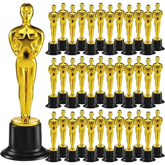 6" Gold Trophy Award Trophies - Pack of 36 Bulk Trophies Golden Statues Trophy Award, Party Decorations and for Winners Or Appreciation Gifts Prizes for Adults & Kids
