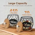 thumbnail image 5 of Coffee Pod Holder with Lid, Large Capacity Coffee Pod Storage Basket, Round Iron Coffees Pods Basket Holder, 5 of 5