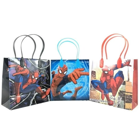 Spiderman Party Favor Goodie Small Gift Bags 12 Pcs