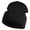 Black, variant on Roots Embroidered 12 Inch Solid Long Beanie Made in USA - Light Grey OSFM