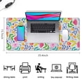 thumbnail image 5 of Long Mouse Pads for Desk,Pioneer Flower Floral Print Pattern Desk Mats on Top Of Desks, Desk Mouse Pad Extra Large with 3mm Non-Slip Base and Stitched Edge for Gaming,Office,Work,Home 35.4"x15.7", 5 of 6