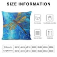 thumbnail image 5 of Jiayy  Blue Dragonfly Throw Pillow Cover Decorative Modern Cushion Covers Square for Living Room Bed Sofa Chair Sofa, 5 of 5