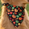 thumbnail image 6 of Fall Dog Bandana with Autumn Pumpkin Print, 1 Piece, Black Tie-On Neck Scarf for Small Dogs and Cats, Pet Bib, 6 of 7