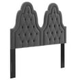 thumbnail image 2 of Modway Augustine Tufted Performance Velvet King/California King Headboard in Charcoal, 2 of 10