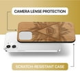 thumbnail image 6 of Case Yard Wooden Case Outside Soft TPU Silicone, Slim Fit Shockproof Wood Protective Phone Cover for Girls Boys Men and Women, Supports Wireless Charging Illuminati Design case for iPhone-12-Mini, 6 of 7