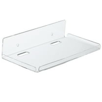 Uxcell 8" Small Floating Shelves Clear Acrylic Shelves for Wall Small Clear Wall Shelf Bathroom Shelves With Power Extension Cord