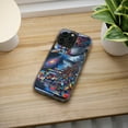 thumbnail image 5 of DistinctInk Hybrid (Acrylic / TPU) Clear Slim Fit Case for Apple iPhone 14 Pro MAX (6.7" Screen) - "Spectrum of Dreams: Vibrant Street Art Masterpiece", 5 of 8