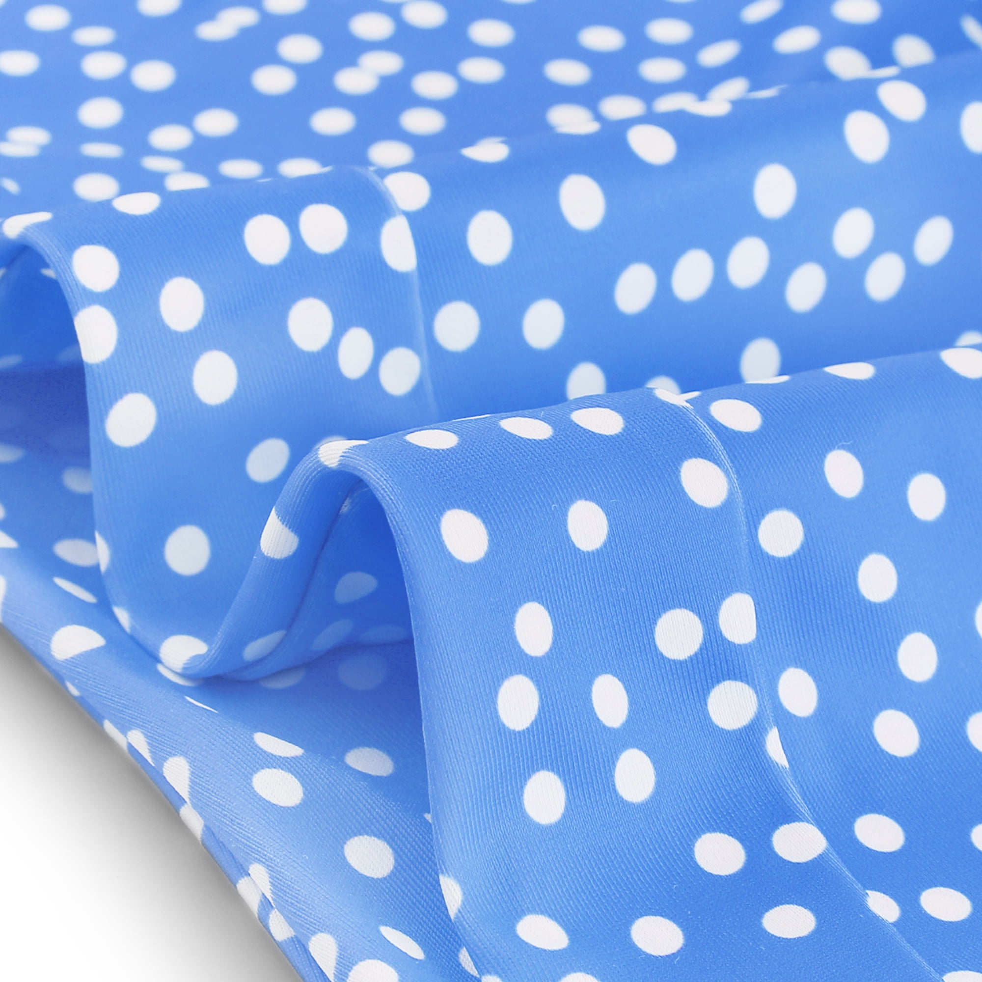 DARING DIVA Women's Plus 2pcs Polka Dots Bikini Bandeau Suits 3X Light Blue