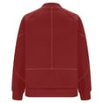 thumbnail image 2 of Timegard Womens Sweatshirts Drop Shoulder Solid Color Hoodies Pullover Fall Winter Tops with Zip Pockets, 2 of 4