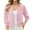 Pink, variant on Women's Chiffon Cardigan Long Sleeve Casual Tops Blouse Cardigan
