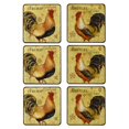 thumbnail image 1 of Jeco HD-HA043 Sous-Verre avec Motif Coq - Lot de 7, 1 of 1