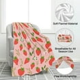 thumbnail image 2 of Strawberry Blanket for Kids, Comfy Plush Flannel Fleece Throw Blanket Lightweight Warm Strawberry Blanket, Soft Fluffy Fuzzy Blanket for Boys and Girls Birthday Gifts, Travel Beach- 50x40 Inches, 2 of 6