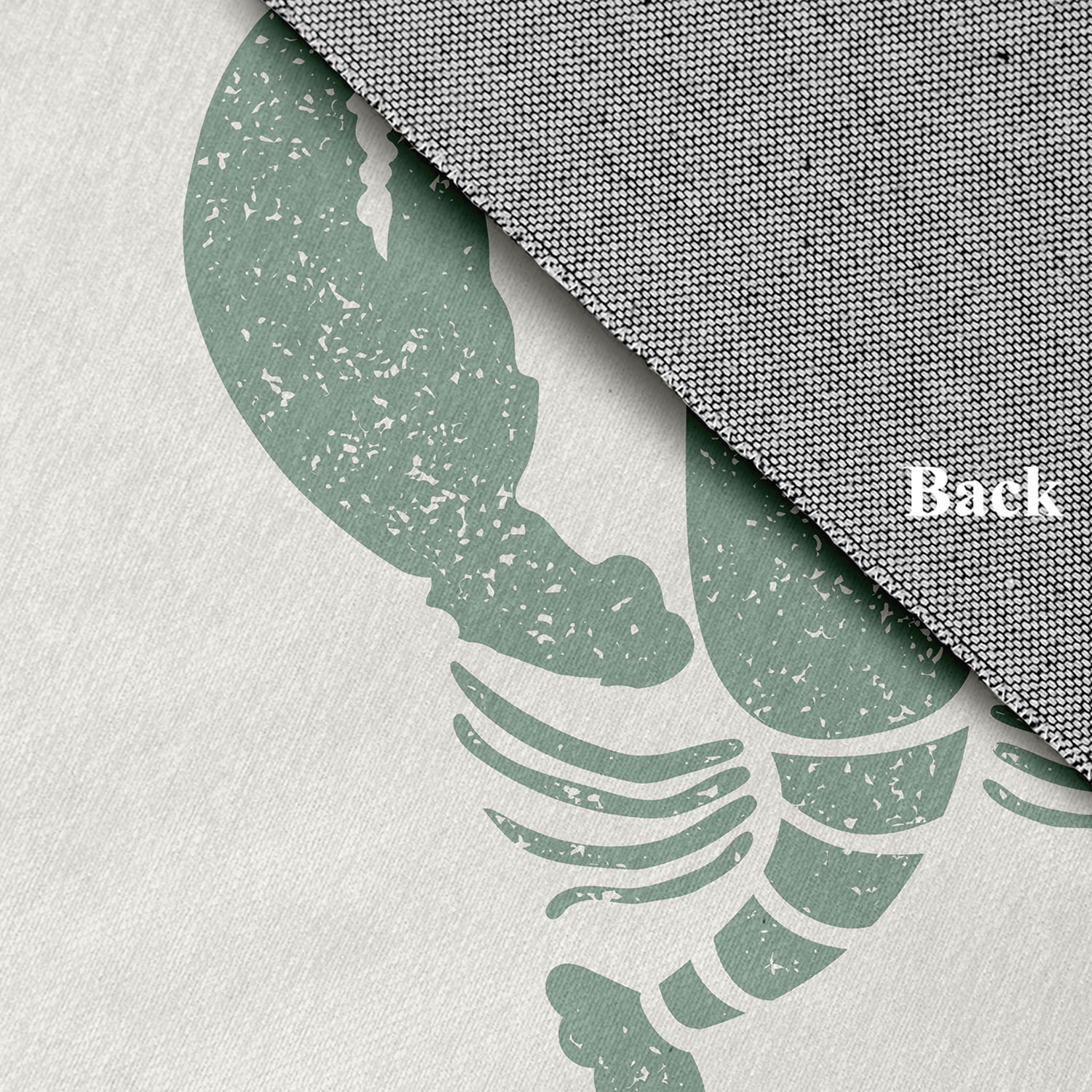 Simply Daisy 2' x 3' Lobster Nautical Chenille Rug, Sage and White