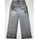 thumbnail image 3 of Pantalones vaqueros con estampado Vintage para mujer, Pantalones rectos grises lavados, Harajuku americano, sueltos, Unisex, estilo gótico, Y2K, 2024, 3 of 5