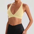 thumbnail image 2 of Deep V Bra Low Cut Sexy Push Up Bralette Seamless Comfy Smoothing Wireless Bras for Women Pack of Padded Bralettes Full Coverage Wireless Yoga Tank Tops for Gym, 2 of 5
