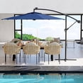 thumbnail image 6 of EastVita 10FT Offset Umbrella with Cross Base with 360-degree and Rotation Infinite Tilt for Deck Pool Garden BackyardNavy, 6 of 7